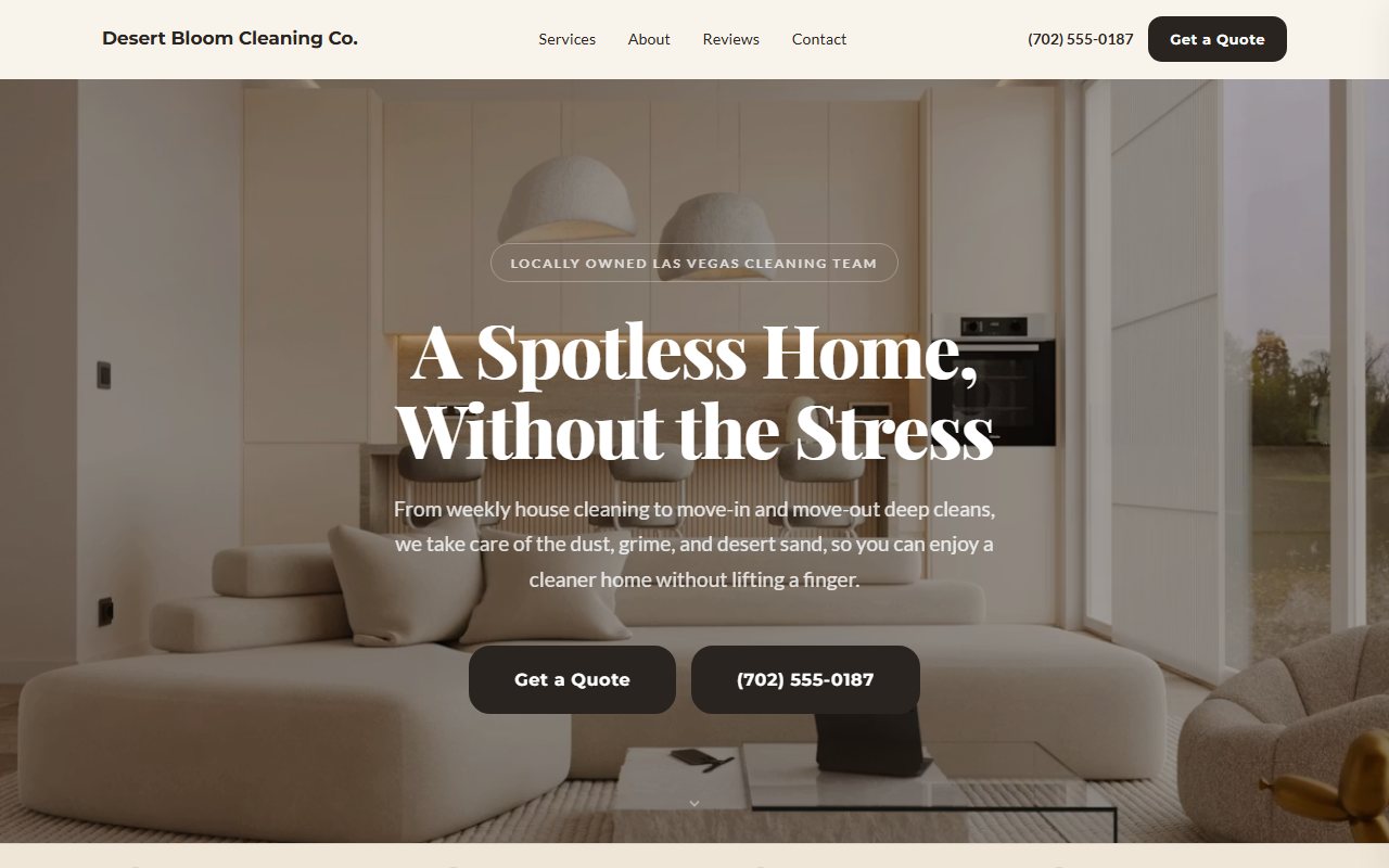 Desert Bloom Cleaning Co. — live demo website
