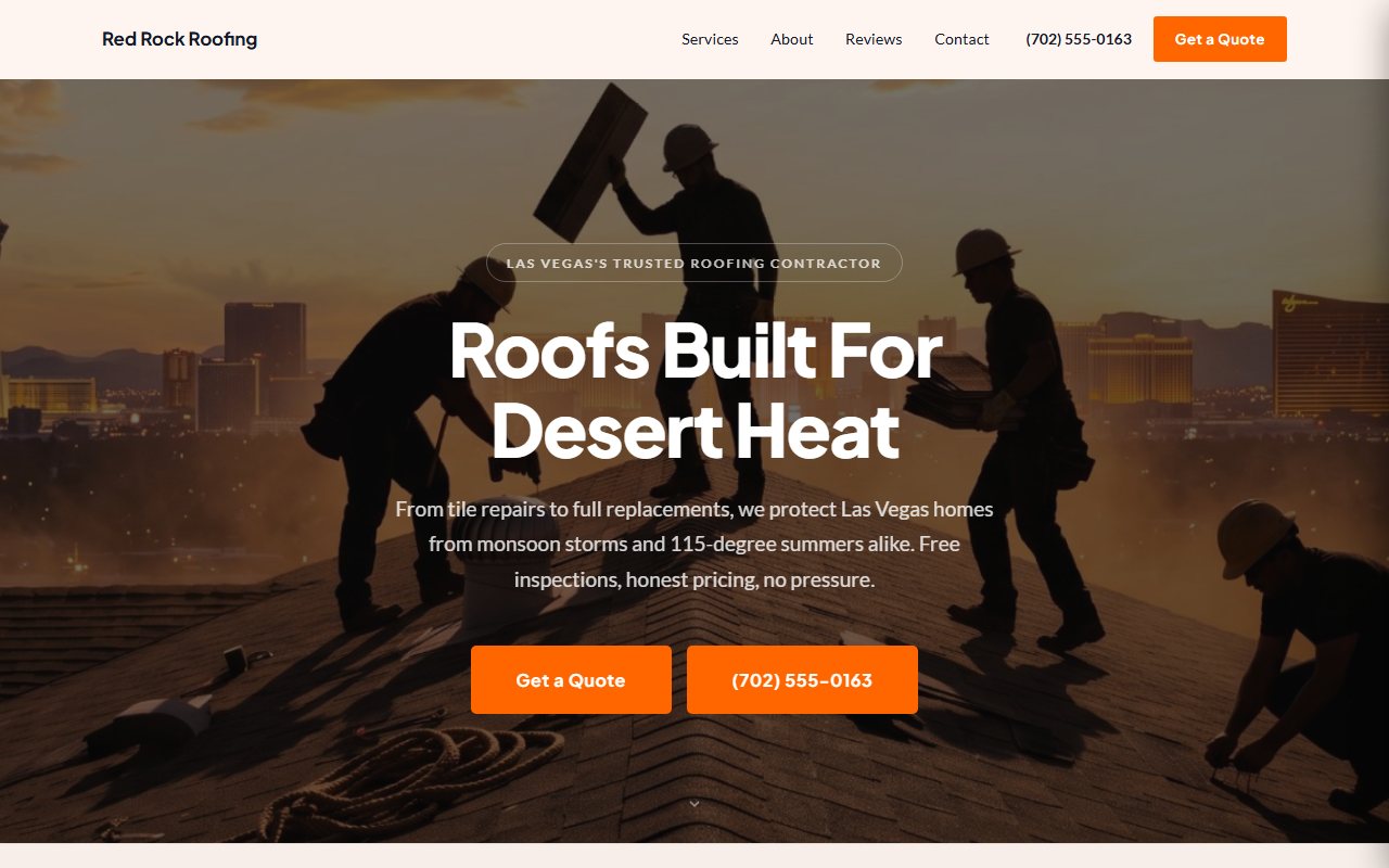 Red Rock Roofing — live demo website