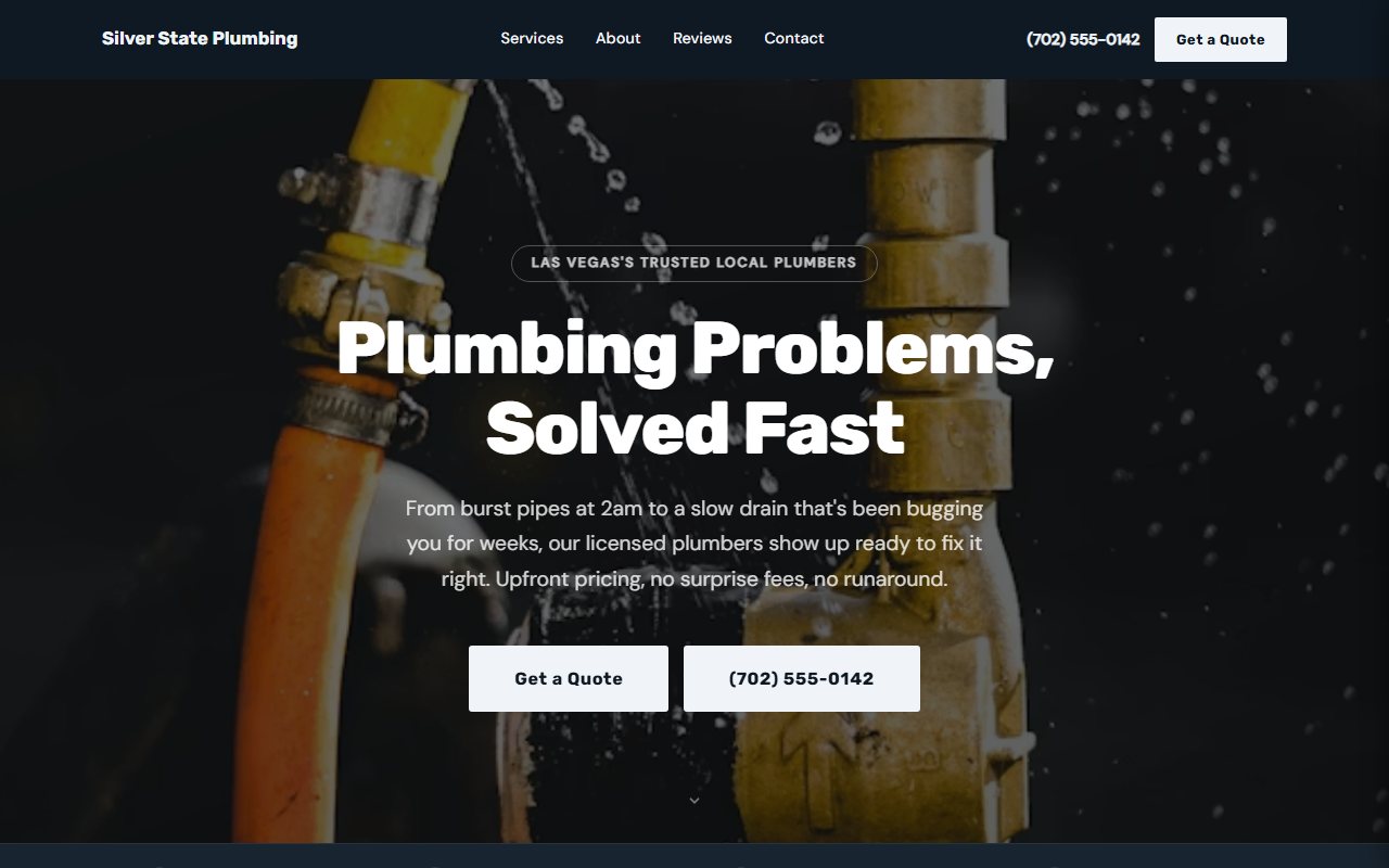 Silver State Plumbing — live demo website